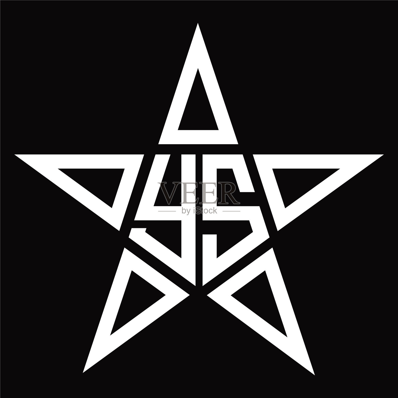 Ys的标志字母与星形设计模板插画图片素材