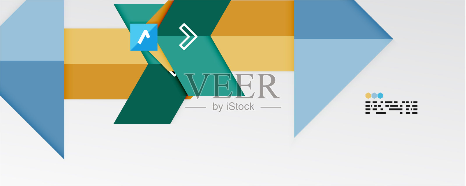 闪亮的颜色三角形和几何形状插画图片素材