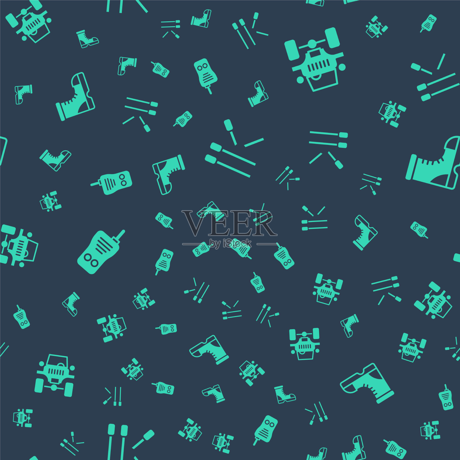 在公路车对讲机里放火柴图标素材