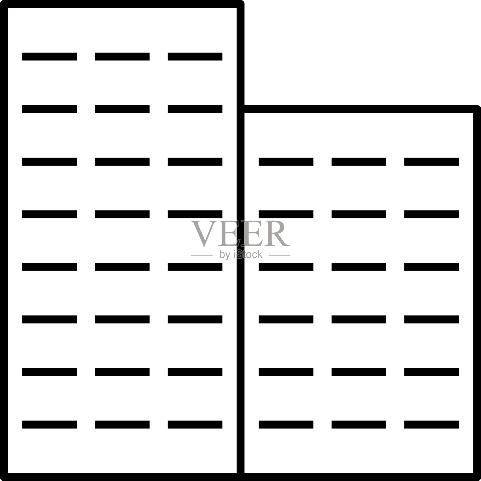 城市建筑细线图标插画图片素材
