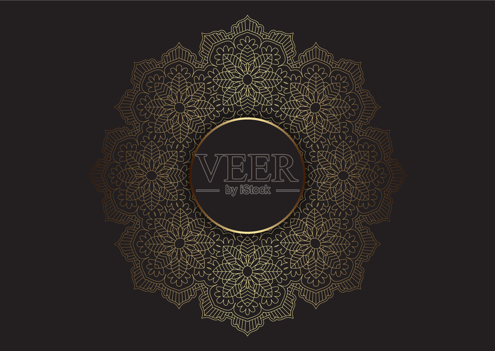 装饰性的曼荼罗设计插画图片素材