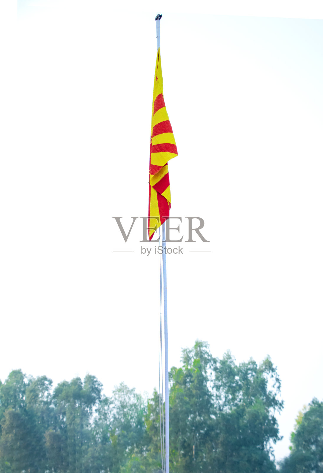 位于印度拉贾斯坦邦阿布山的布拉马库玛丽中心挥舞着湿婆巴巴的旗帜照片摄影图片