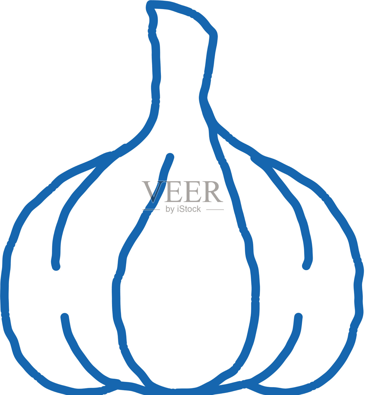 健康食品蔬菜大蒜涂鸦图标手设计元素图片