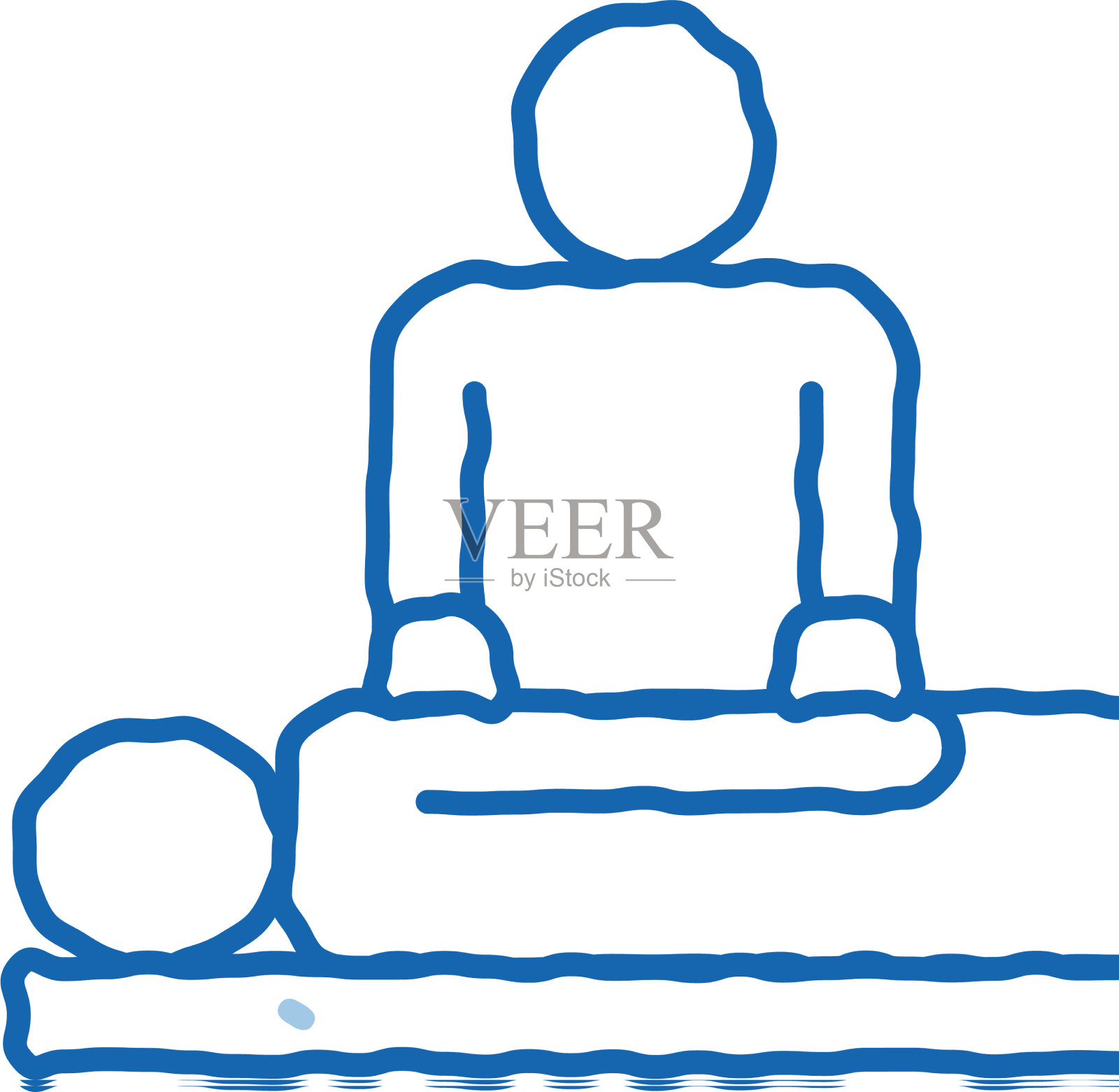 有病人轮廓的矫形按摩师设计元素图片