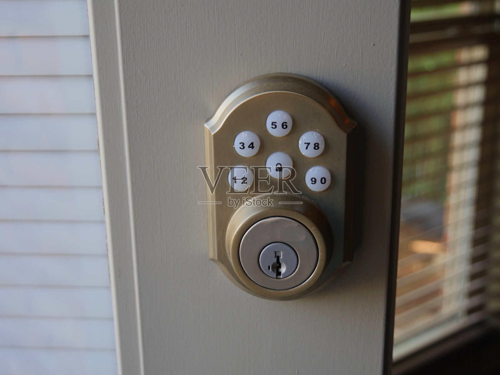 数字门锁的中等特写照片摄影图片