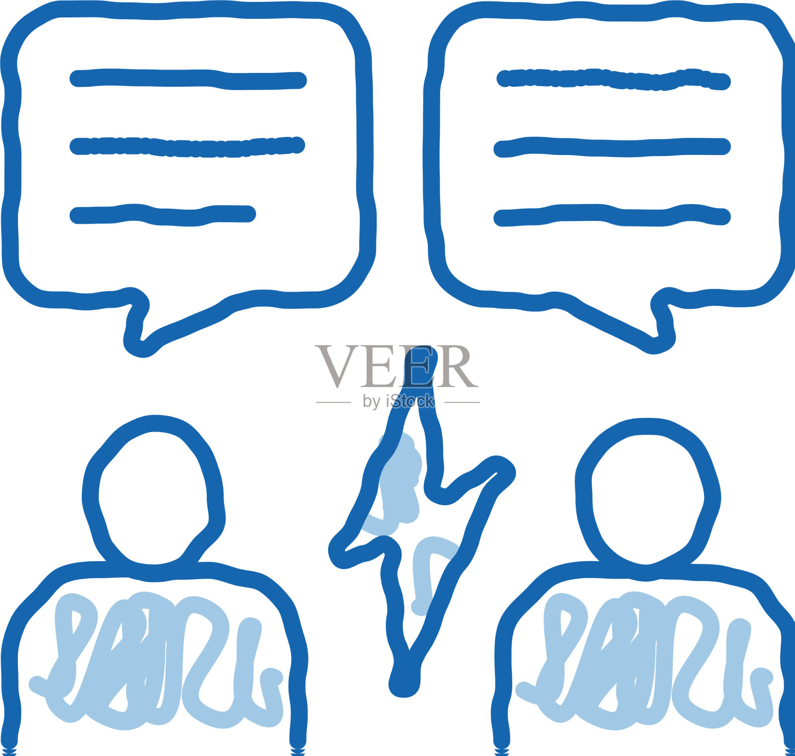 投票辩论涂鸦图标手绘插画图片素材