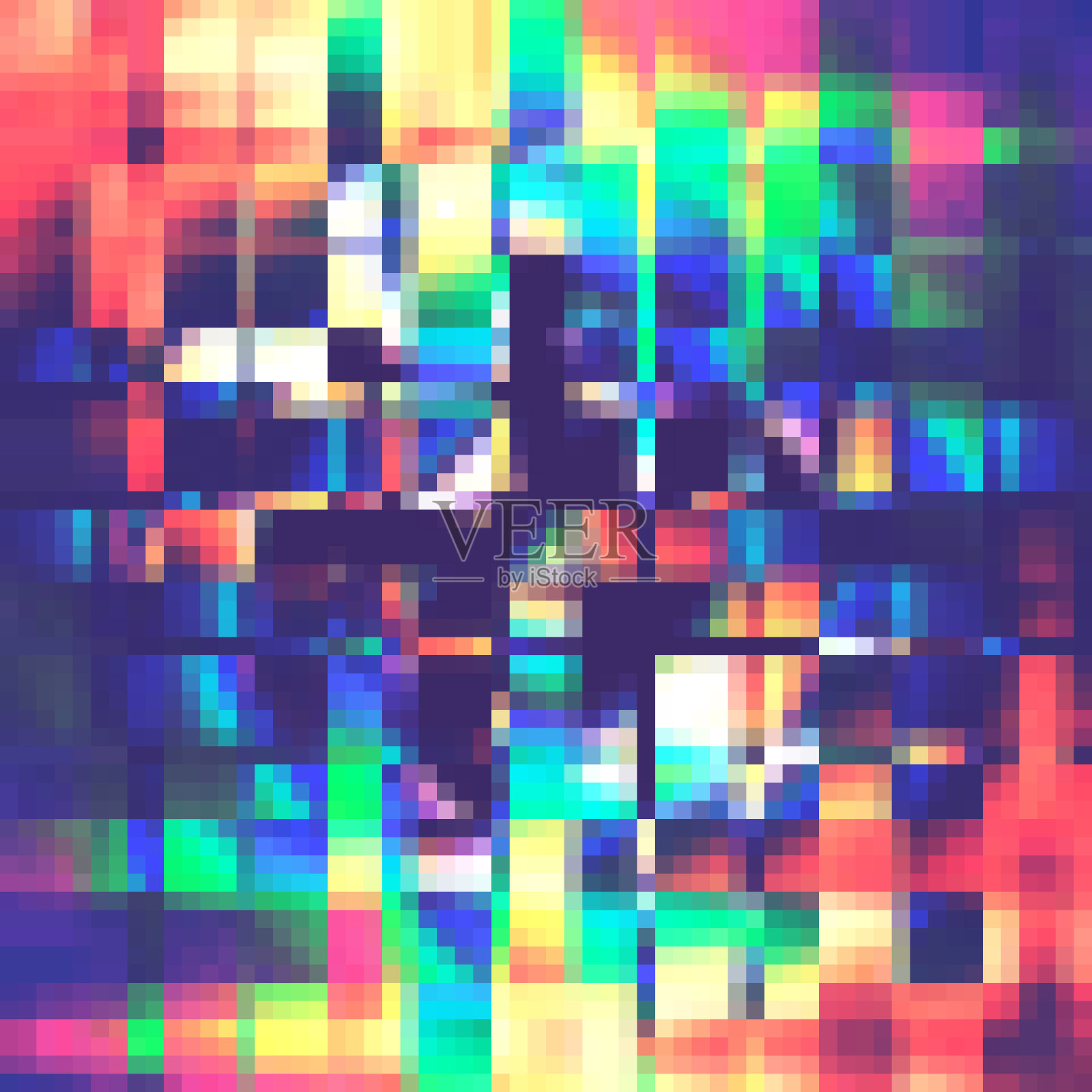 抽象的背景与明亮的形状和块插画图片素材