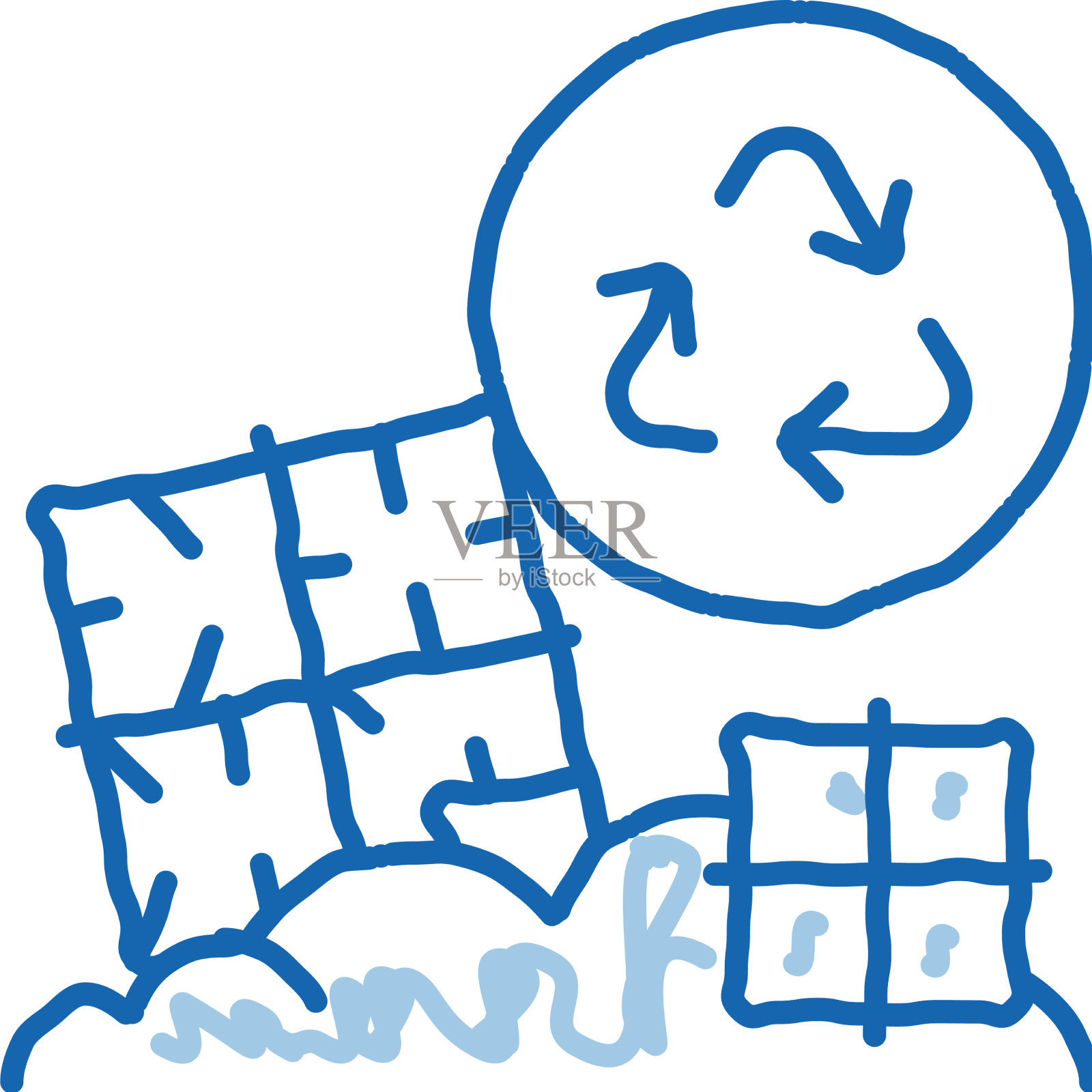 工业建筑涂鸦图标手绘设计元素图片