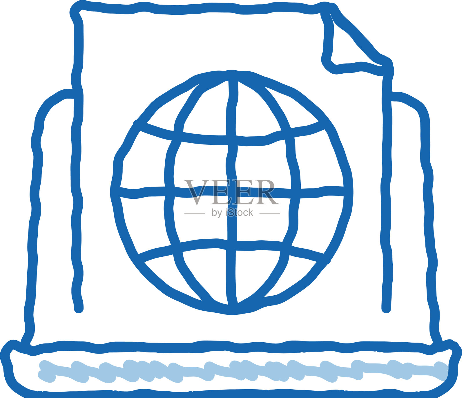 全球搜索引擎优化文档涂鸦图标素材