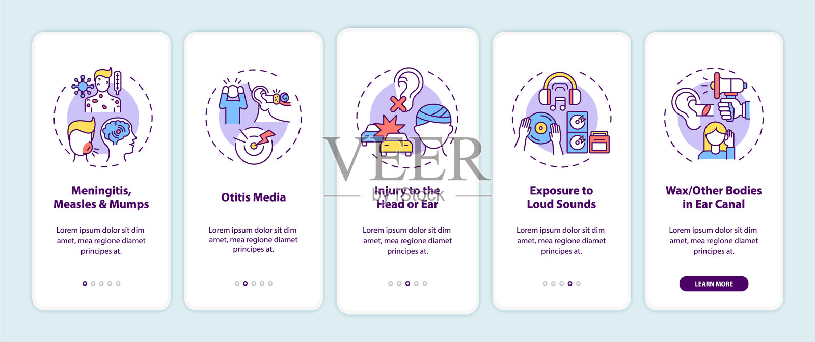 后天听力损失会导致机上移动插画图片素材