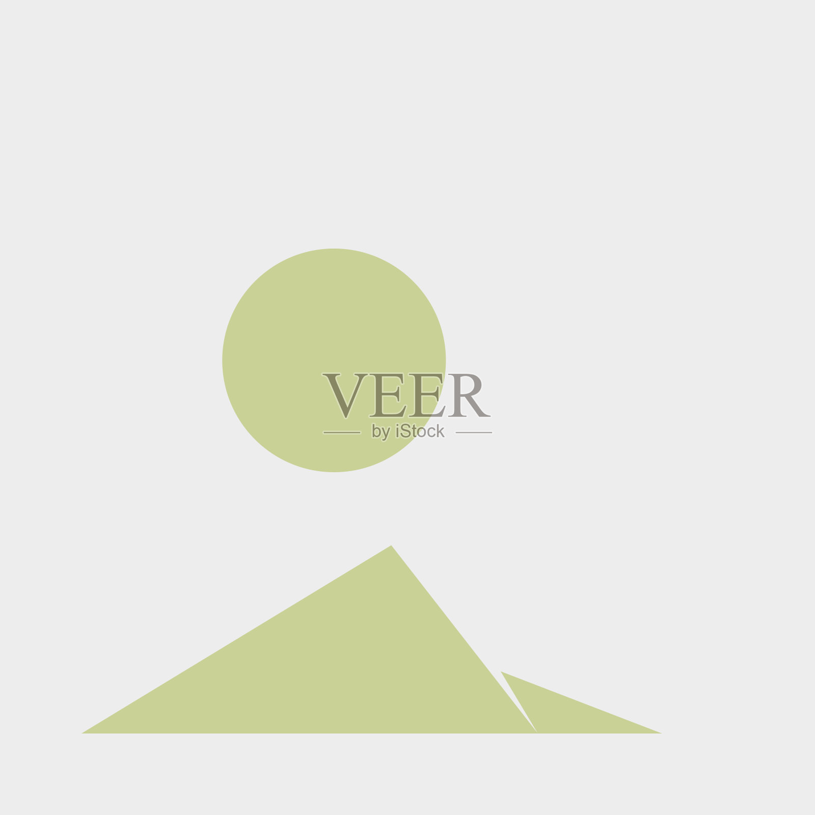 几何山脉剪影生成艺术海报插图插画图片素材