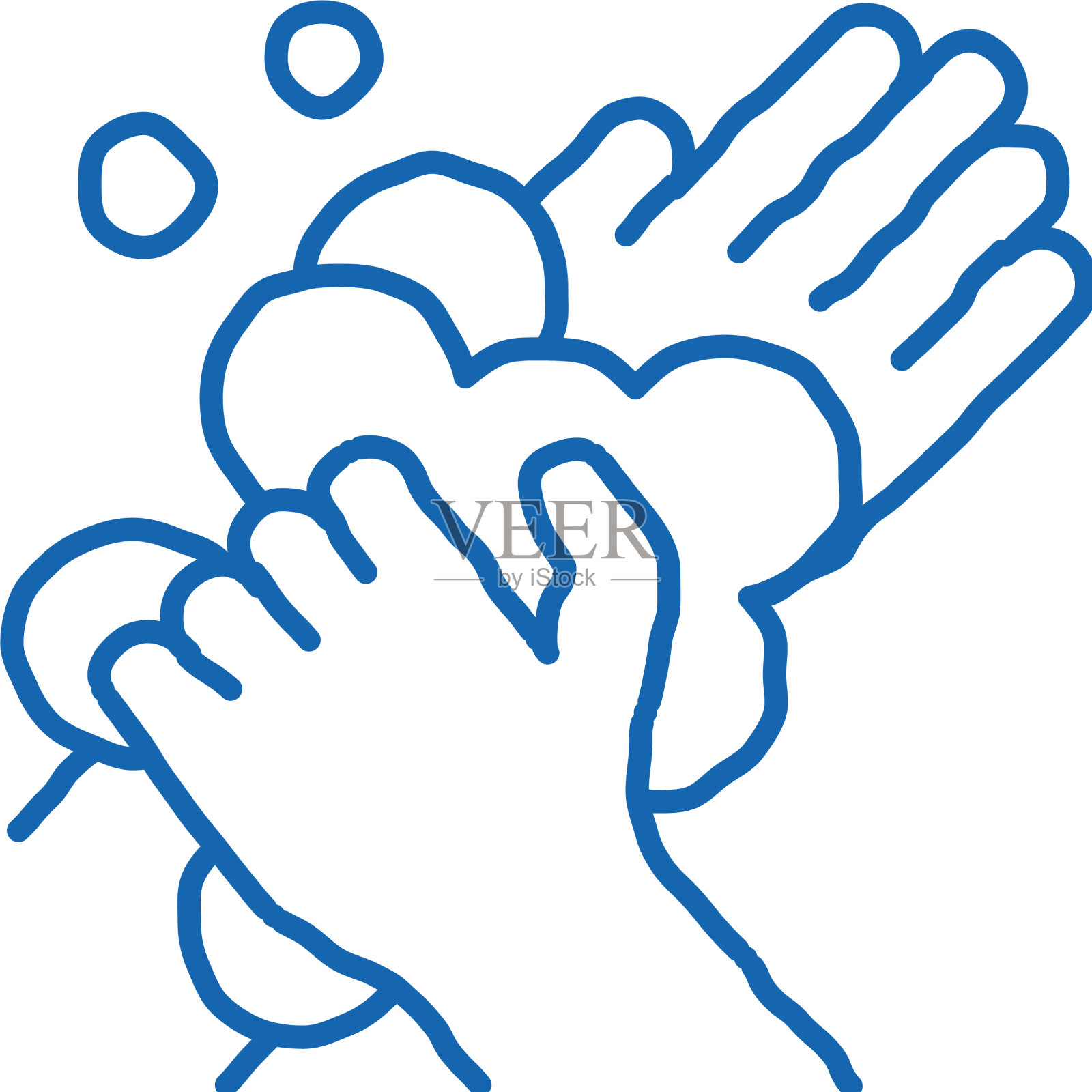 肥皂泡沫洗手涂鸦图标手绘设计元素图片