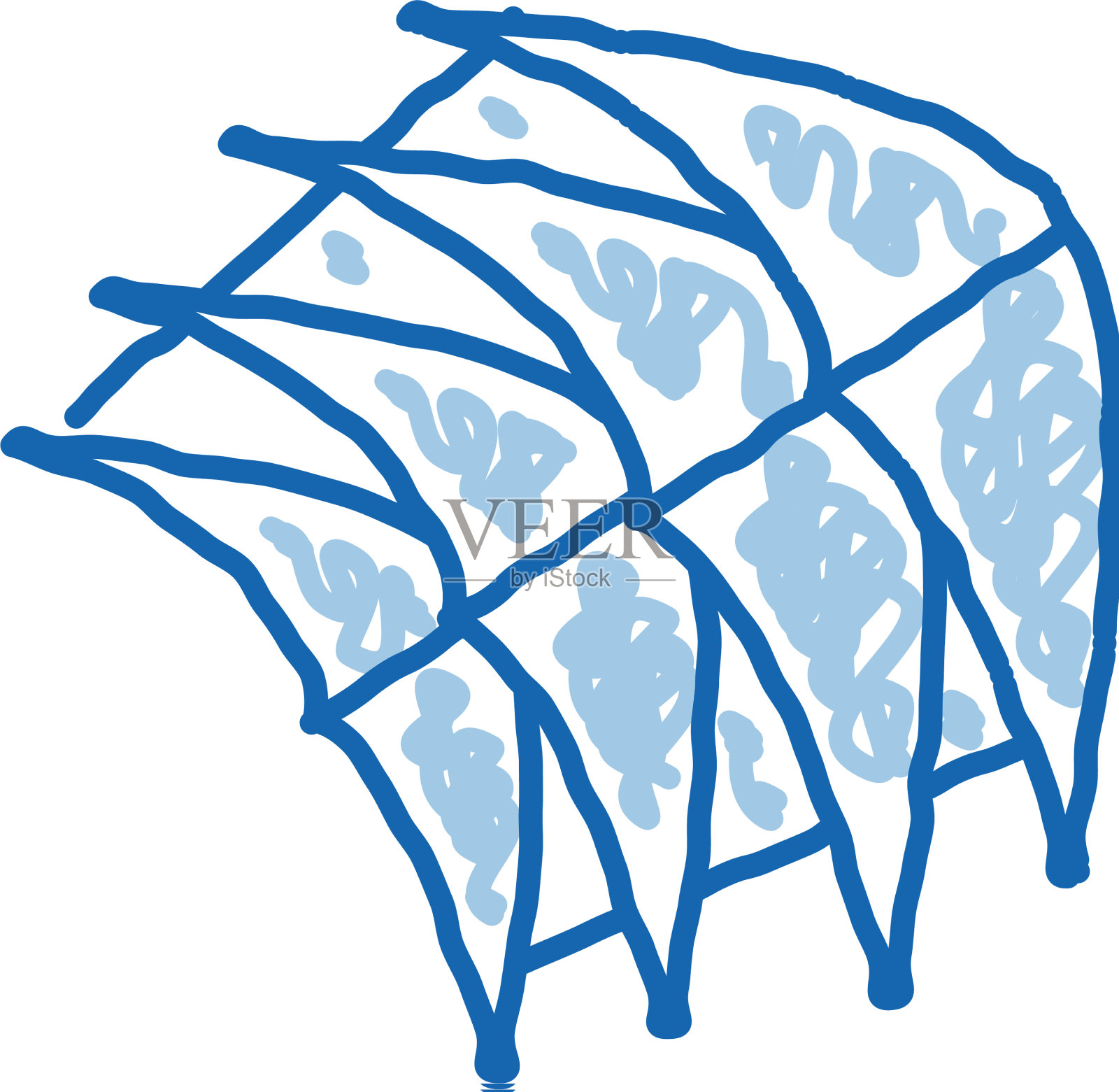 几件风筝涂鸦图标手绘设计元素图片