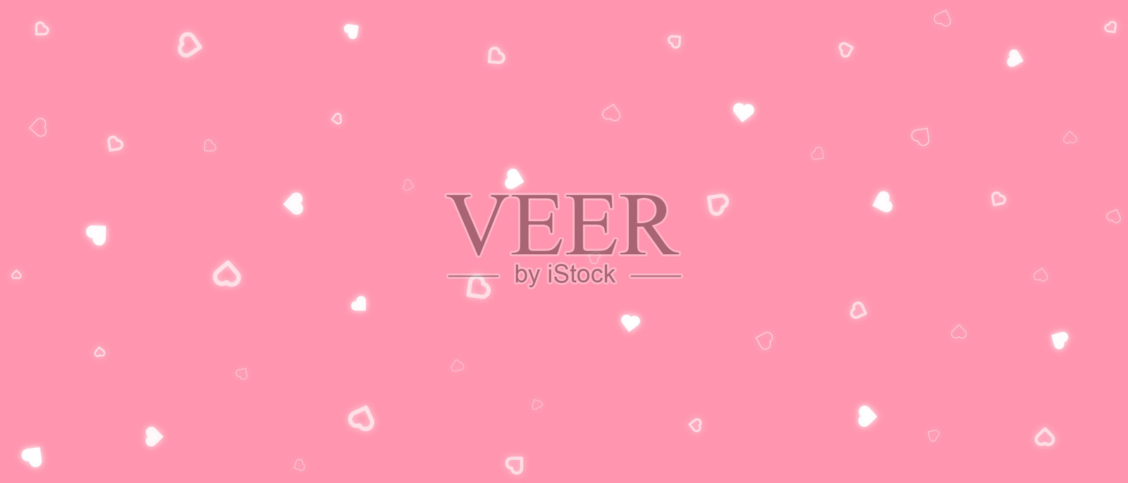 在粉红色背景上抽象的心形照片摄影图片