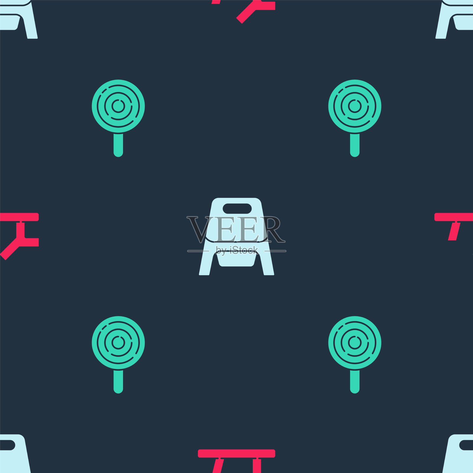 把巴绍斯便盆和棒棒糖放在一起图标素材