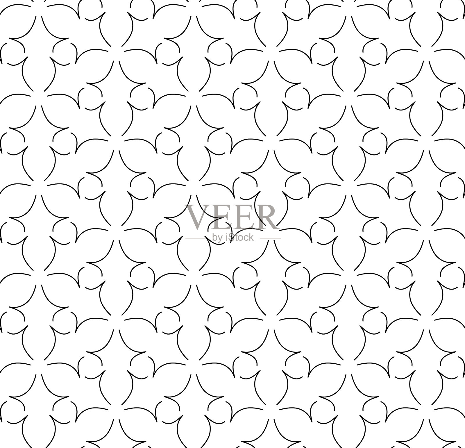 抽象的黑色线条在白色的极简主义插画图片素材