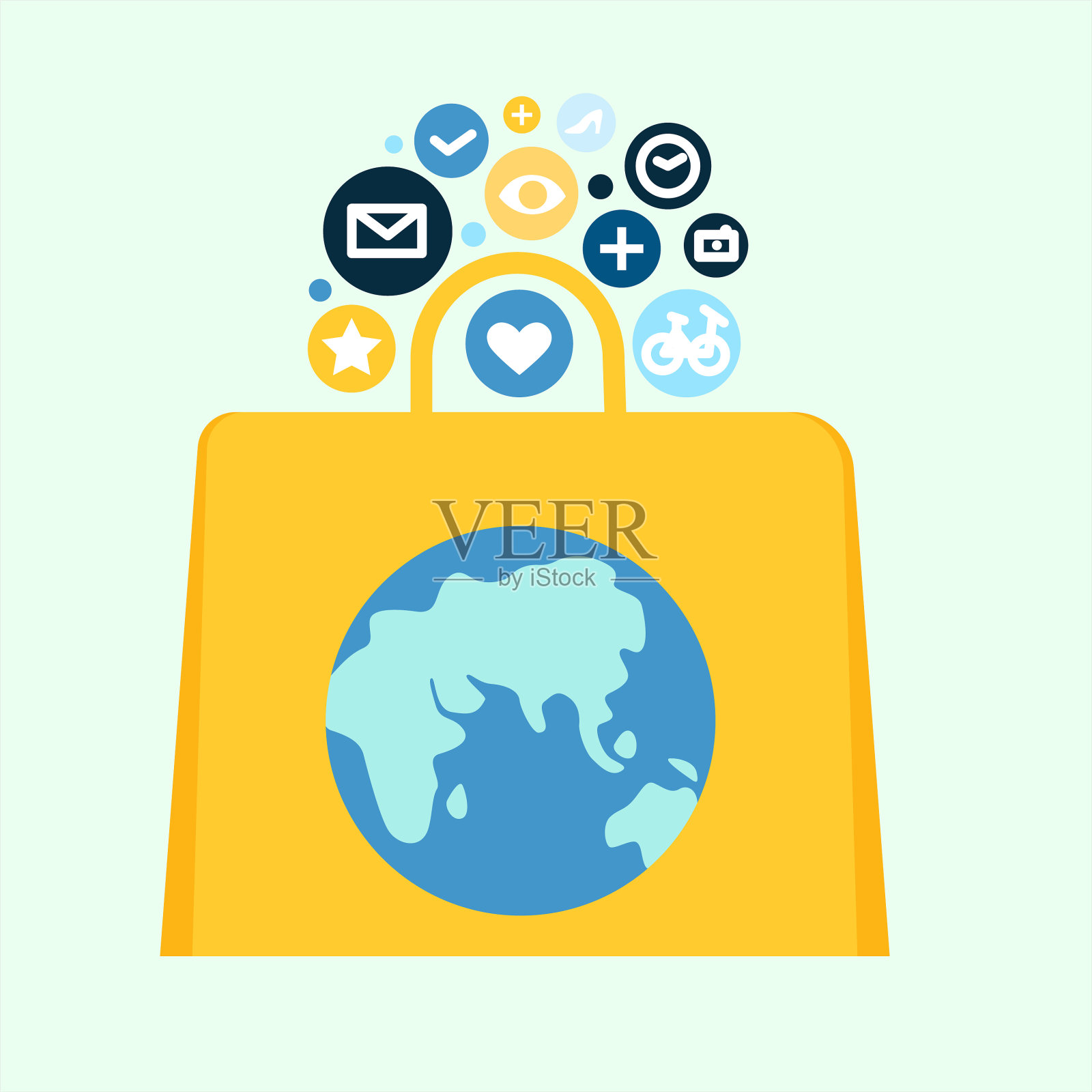 全球网上购买符号插图图标素材