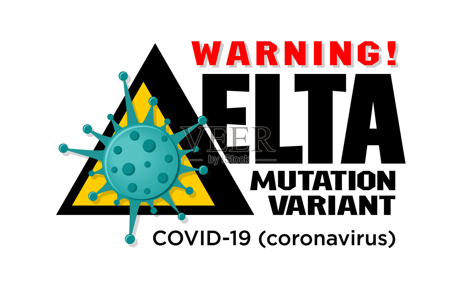 δ变种病毒插画图片素材