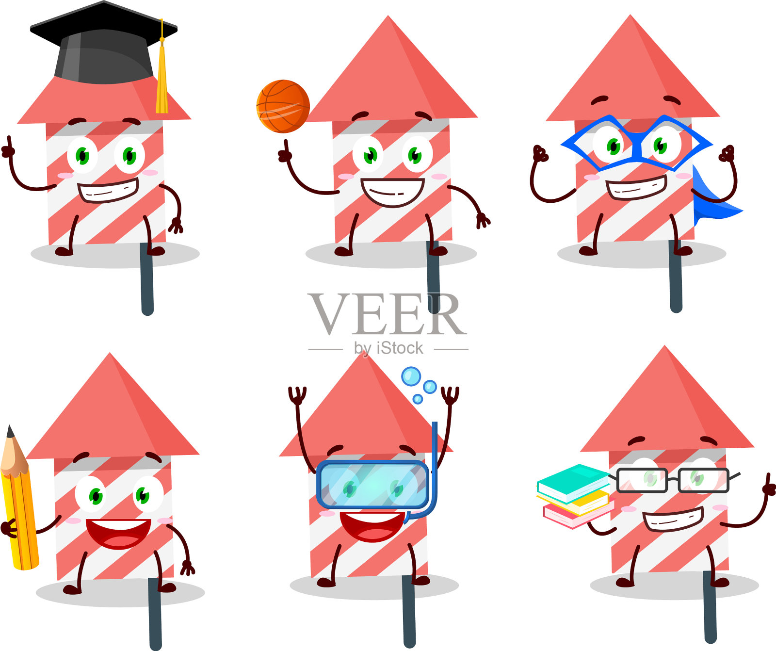 小学生爆竹卡通人物插画图片素材