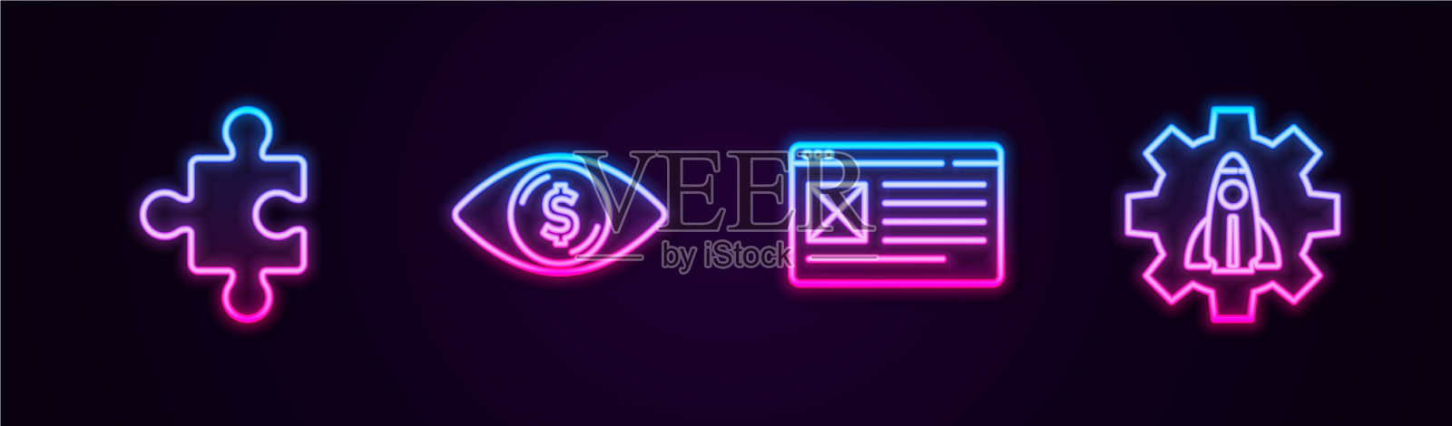 用美元浏览器设置行片拼图眼插画图片素材