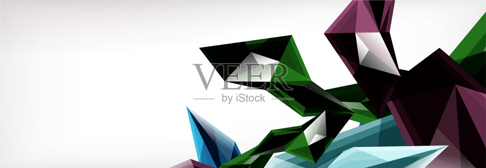 三维三角形和金字塔抽象插画图片素材