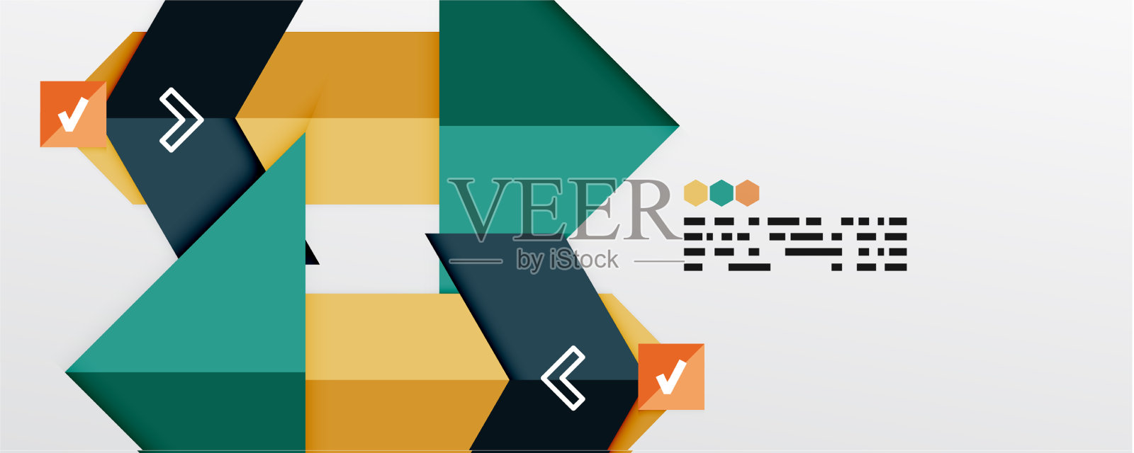 闪亮的颜色三角形和几何形状插画图片素材