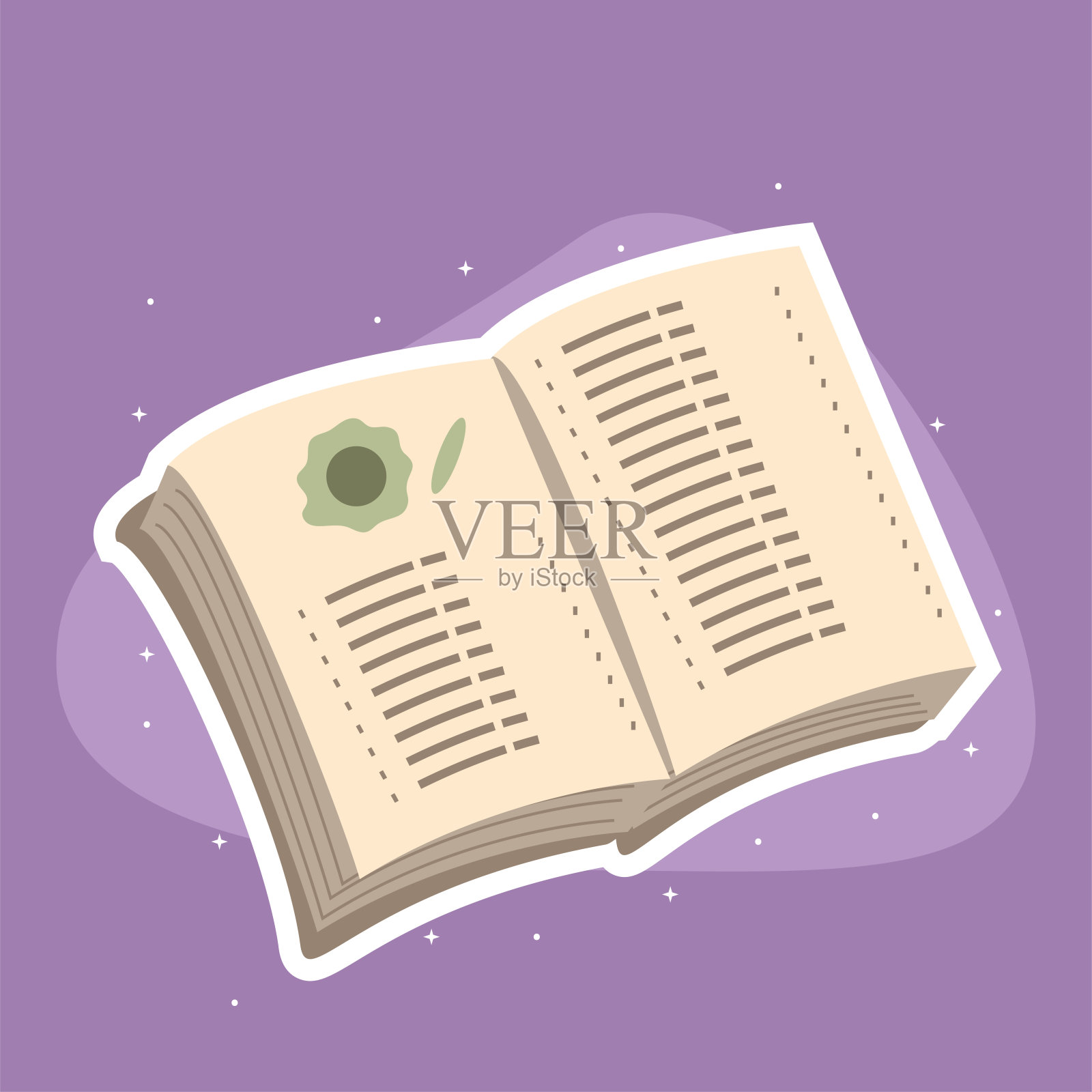 打开书学习插画图片素材