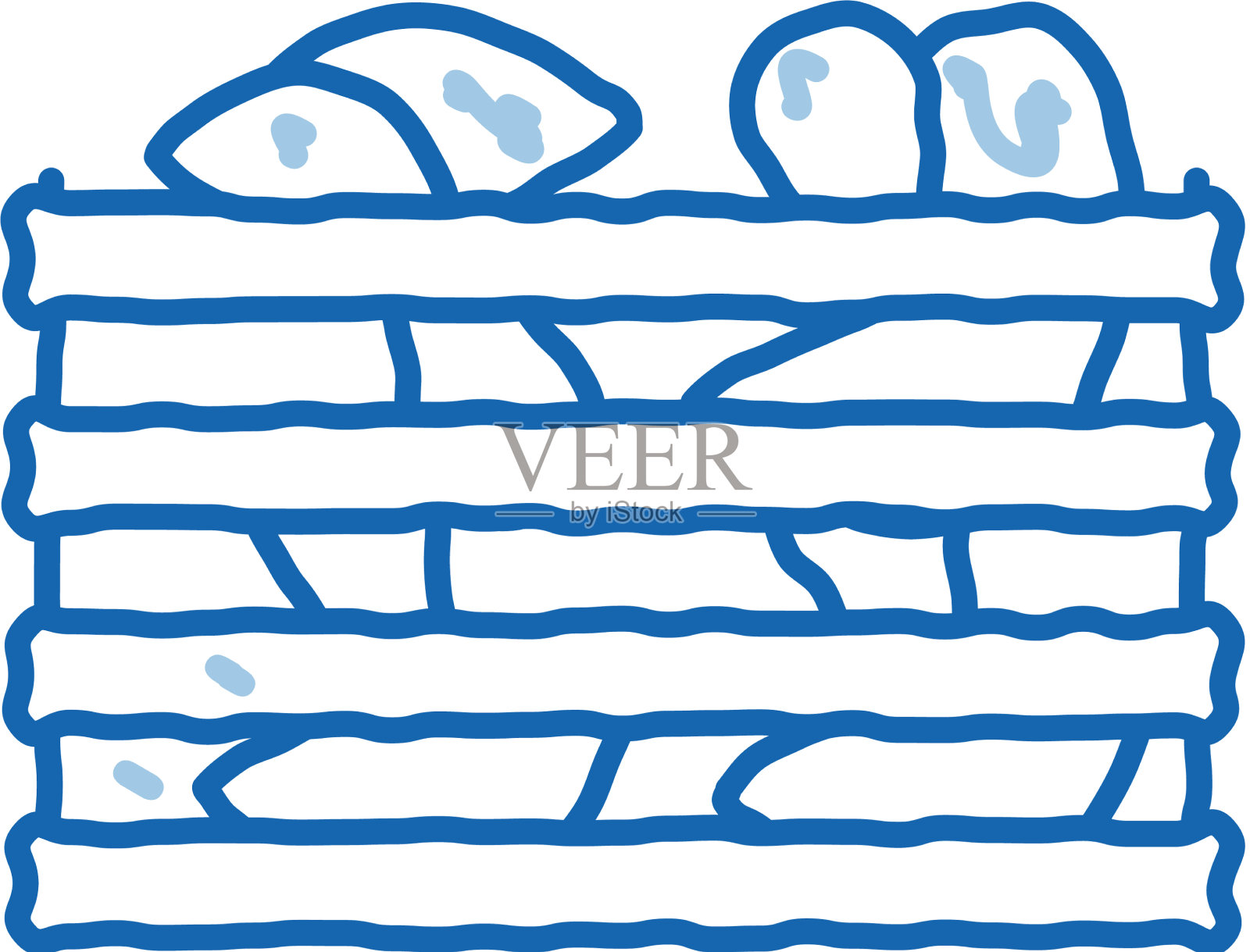 蘑菇木盒图标轮廓设计元素图片