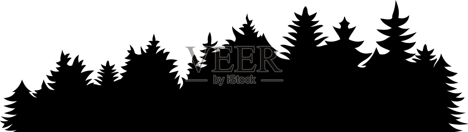 森林的轮廓插画图片素材