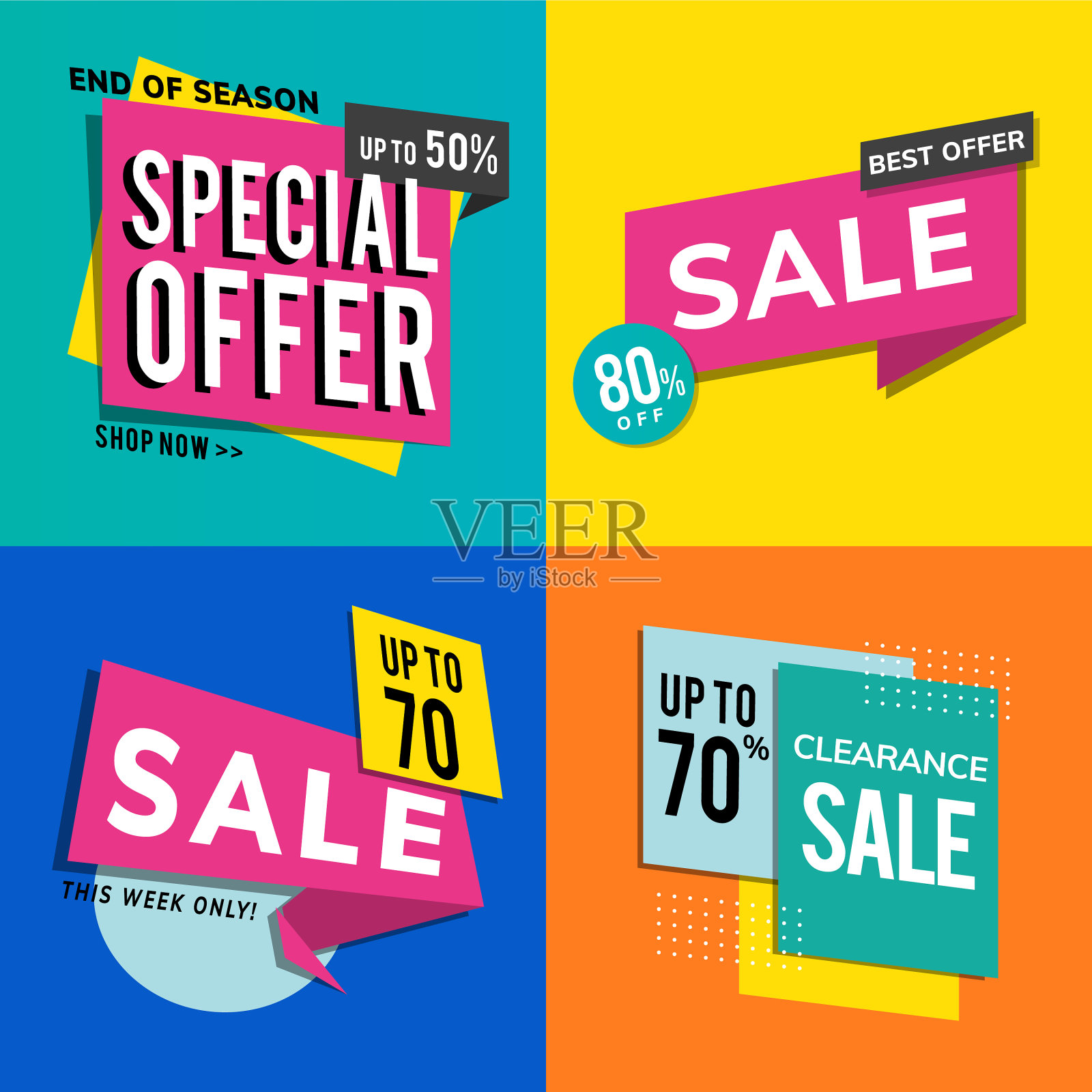 商店促销广告设置设计元素图片