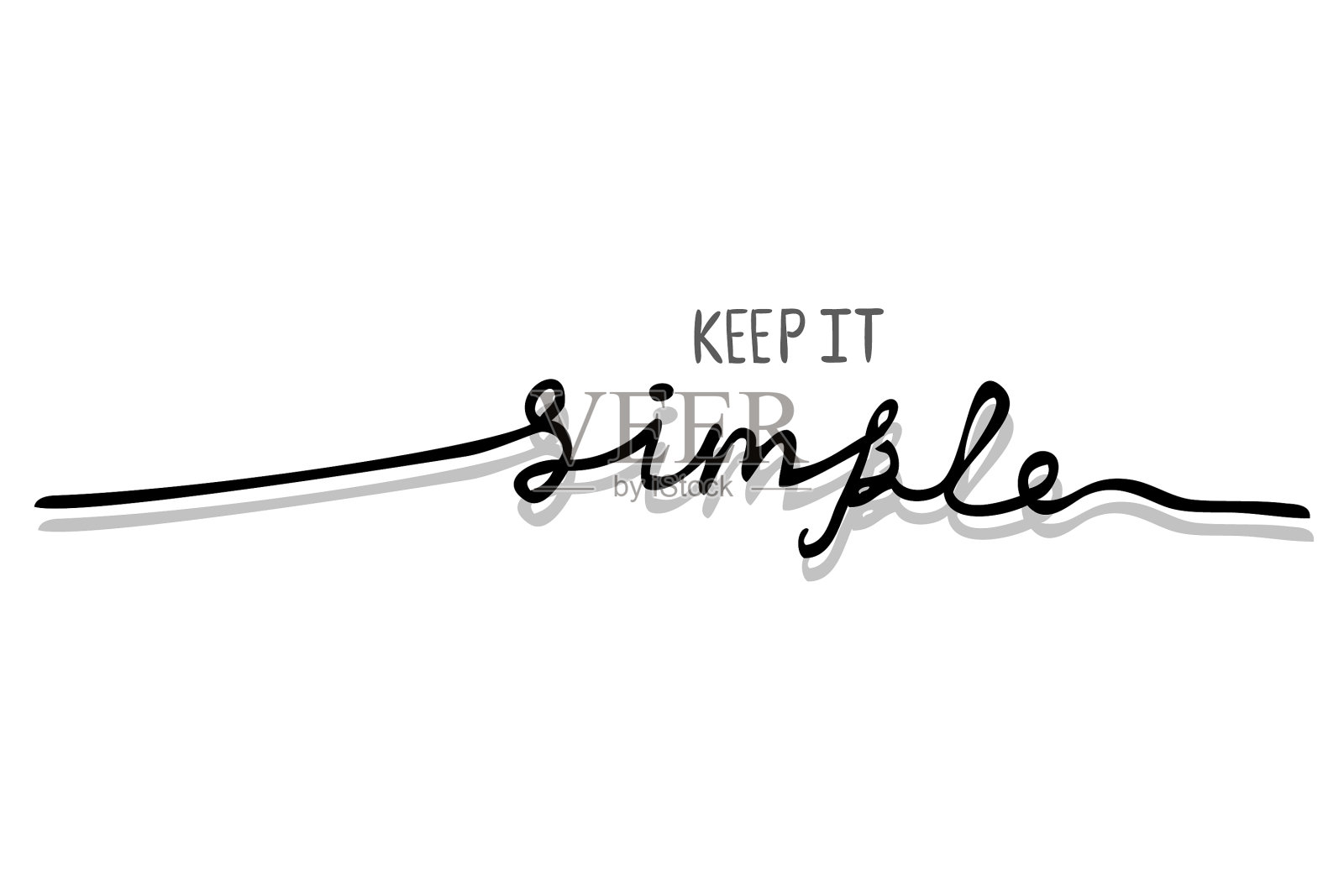 字母保持简单孤立在白色上设计元素图片