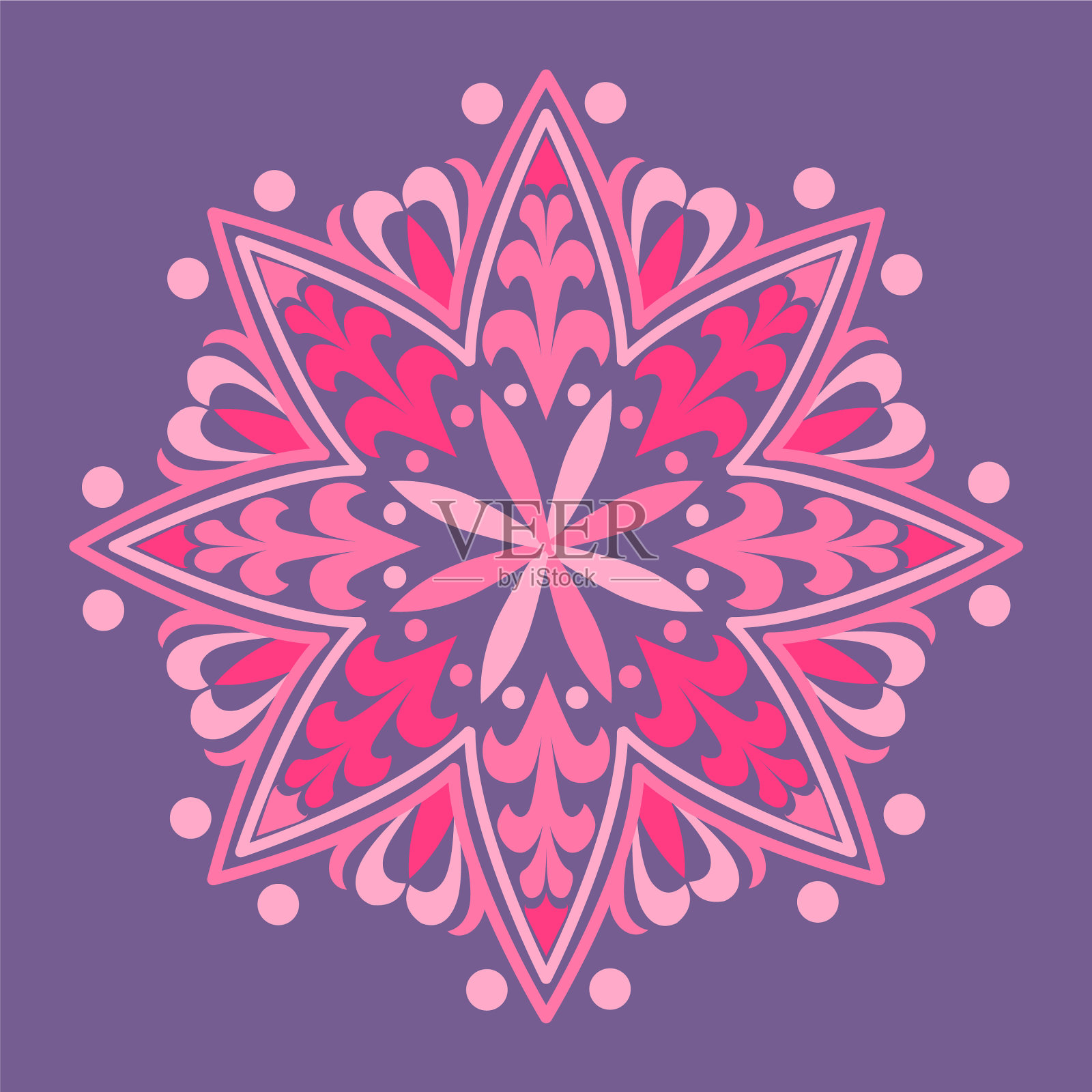 精神上的印度教曼荼罗插画图片素材