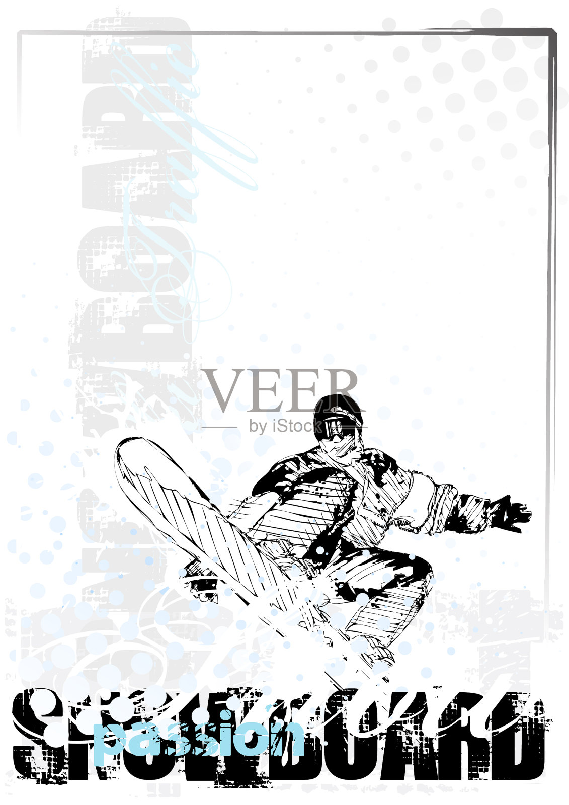 滑雪的背景插画图片素材