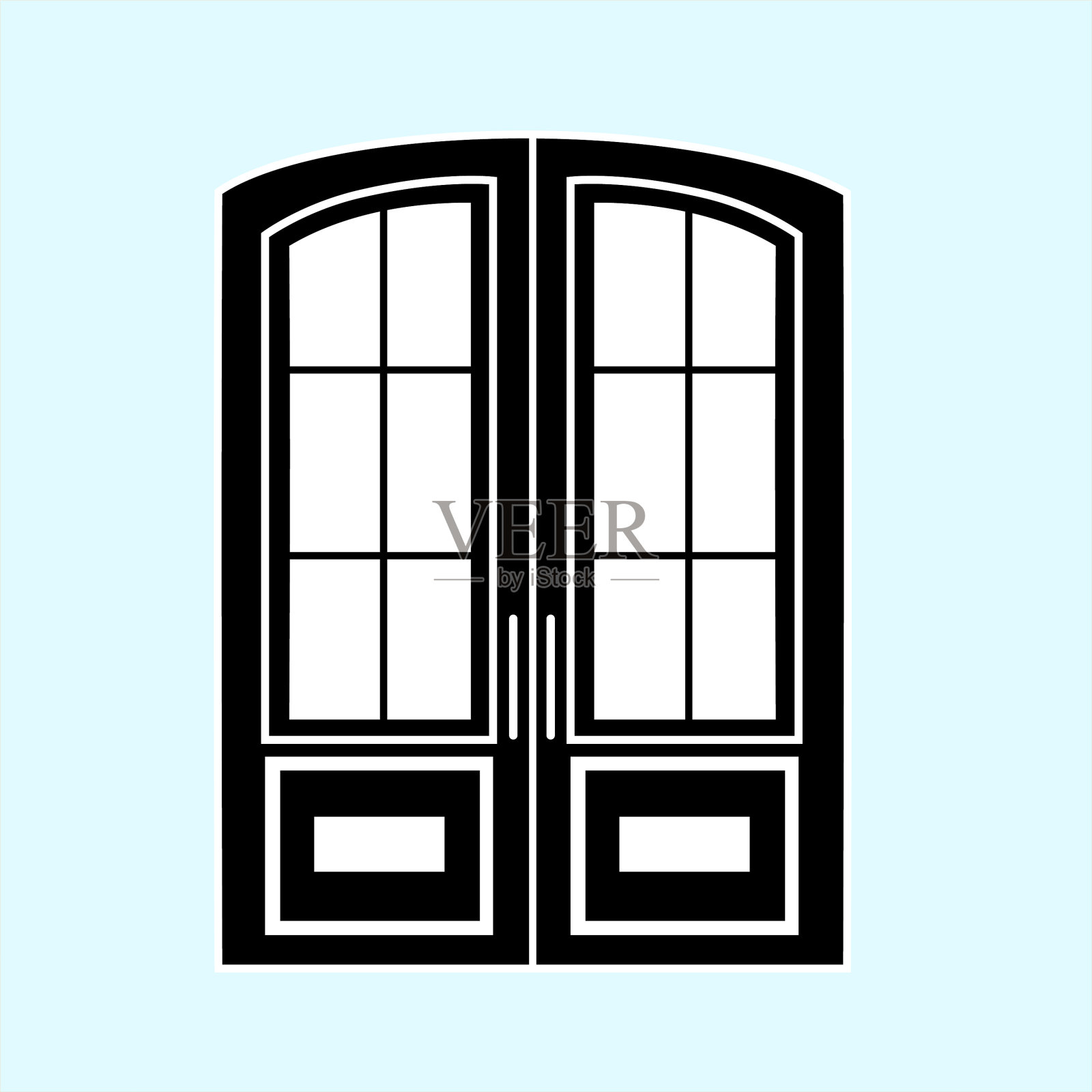 房子门黑色插图插画图片素材