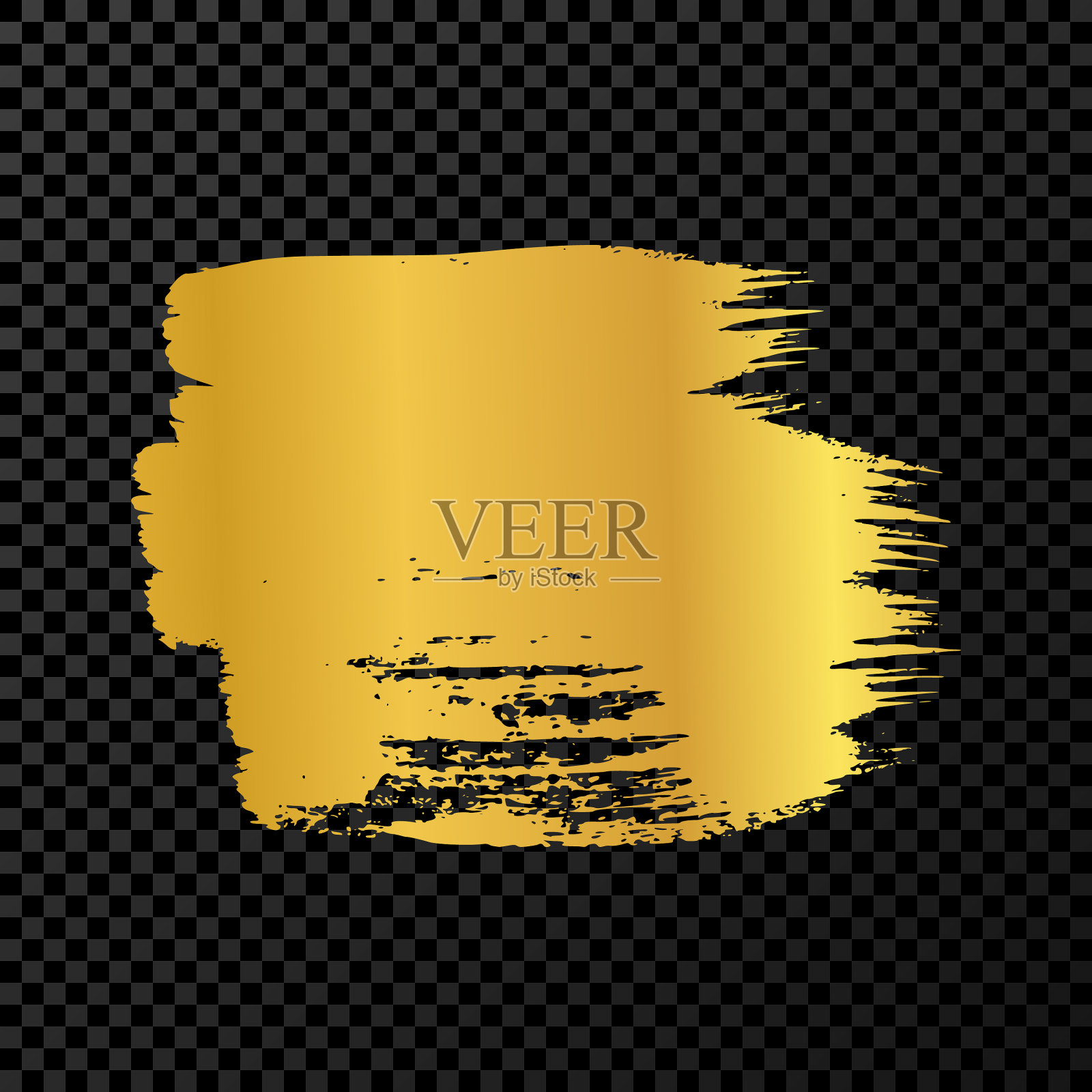 金色的垃圾笔触插画图片素材