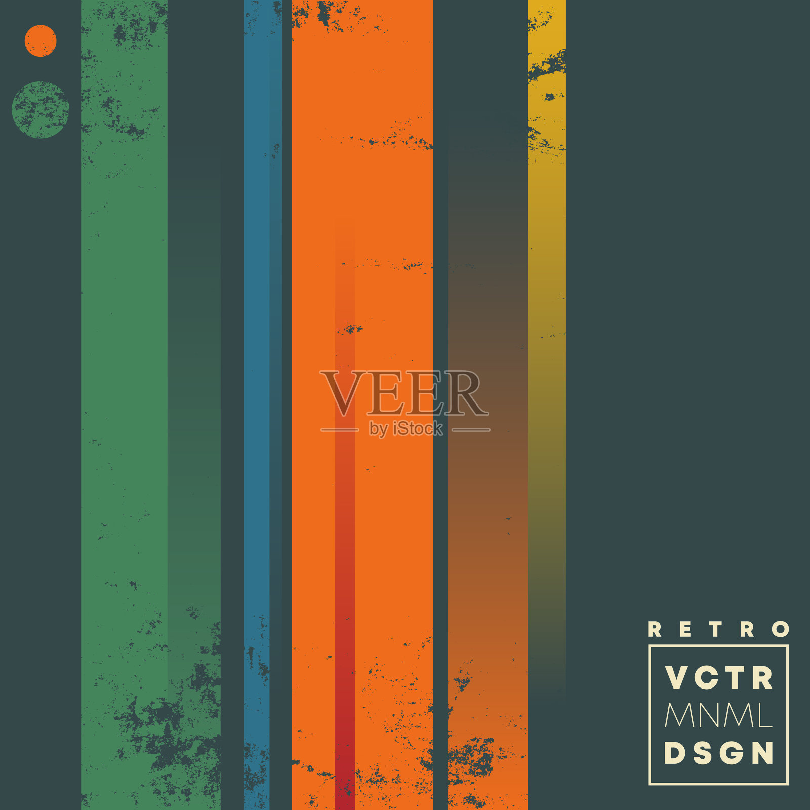 复古设计背景与复古垃圾插画图片素材