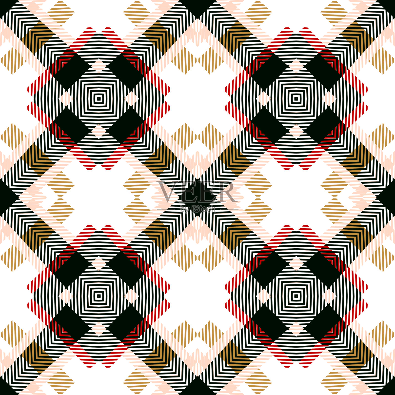 苏格兰风格的格子图案无缝格子呢插画图片素材