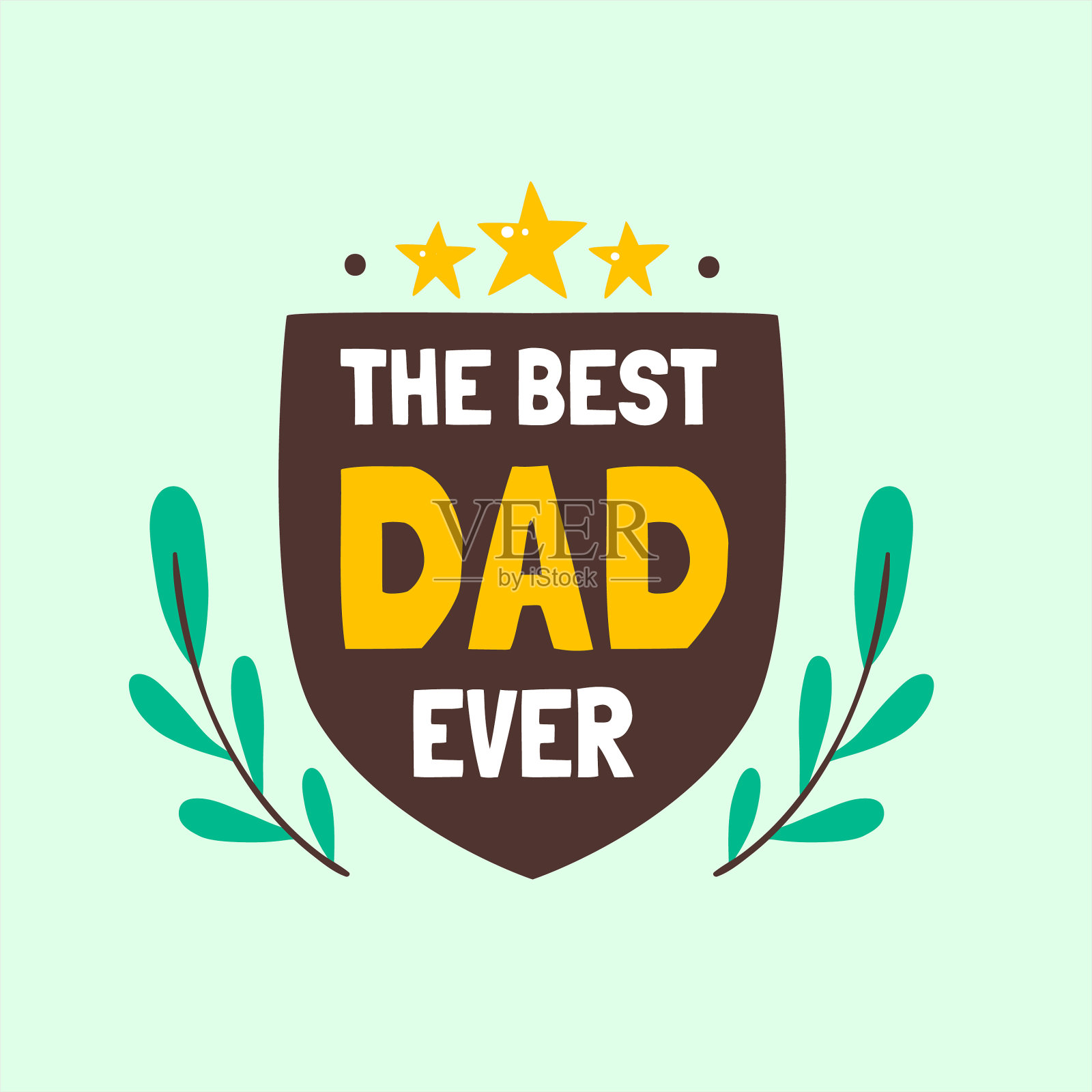 手绘父亲节贴纸插画图片素材