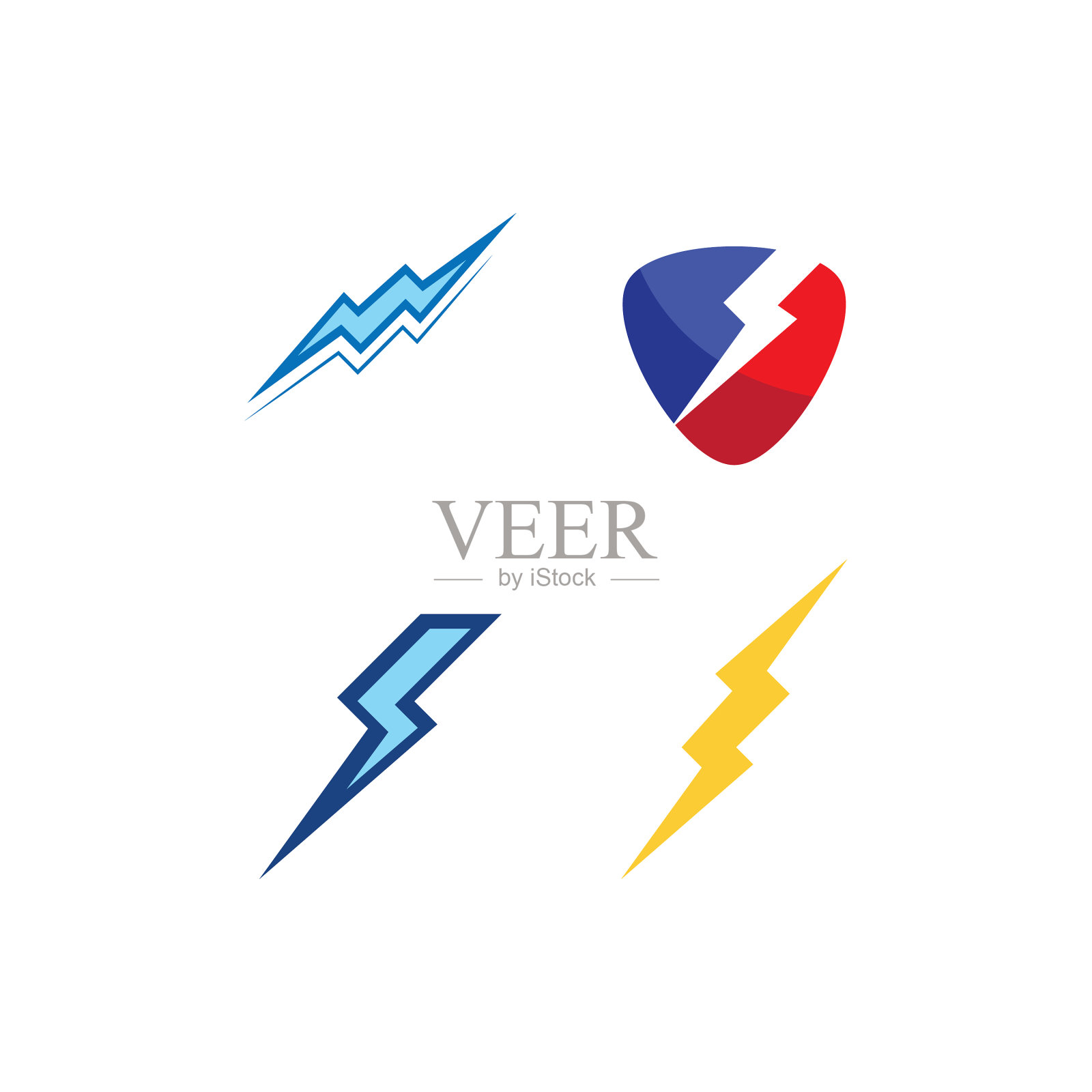 闪电的力量图标素材