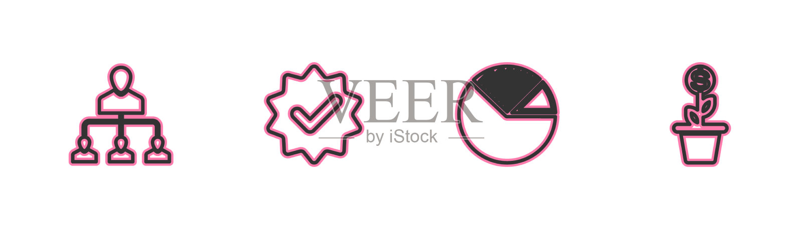 设线推荐营销饼图信息图图标素材