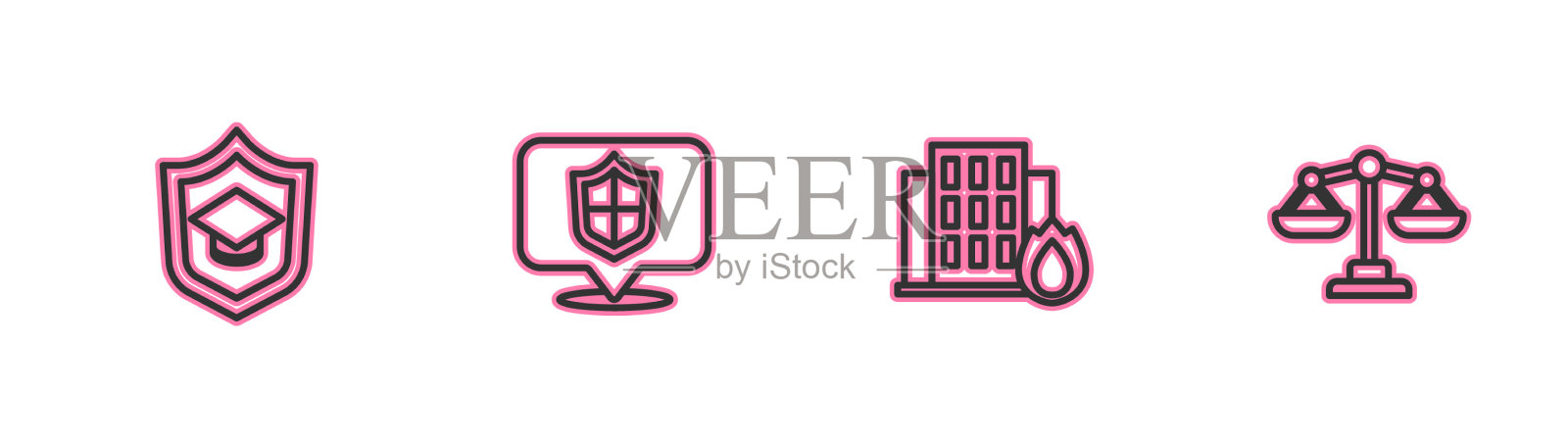 用防火线设置分度帽图标素材