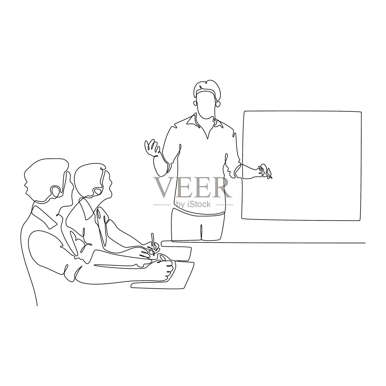 连续线业务人员工作设计元素图片