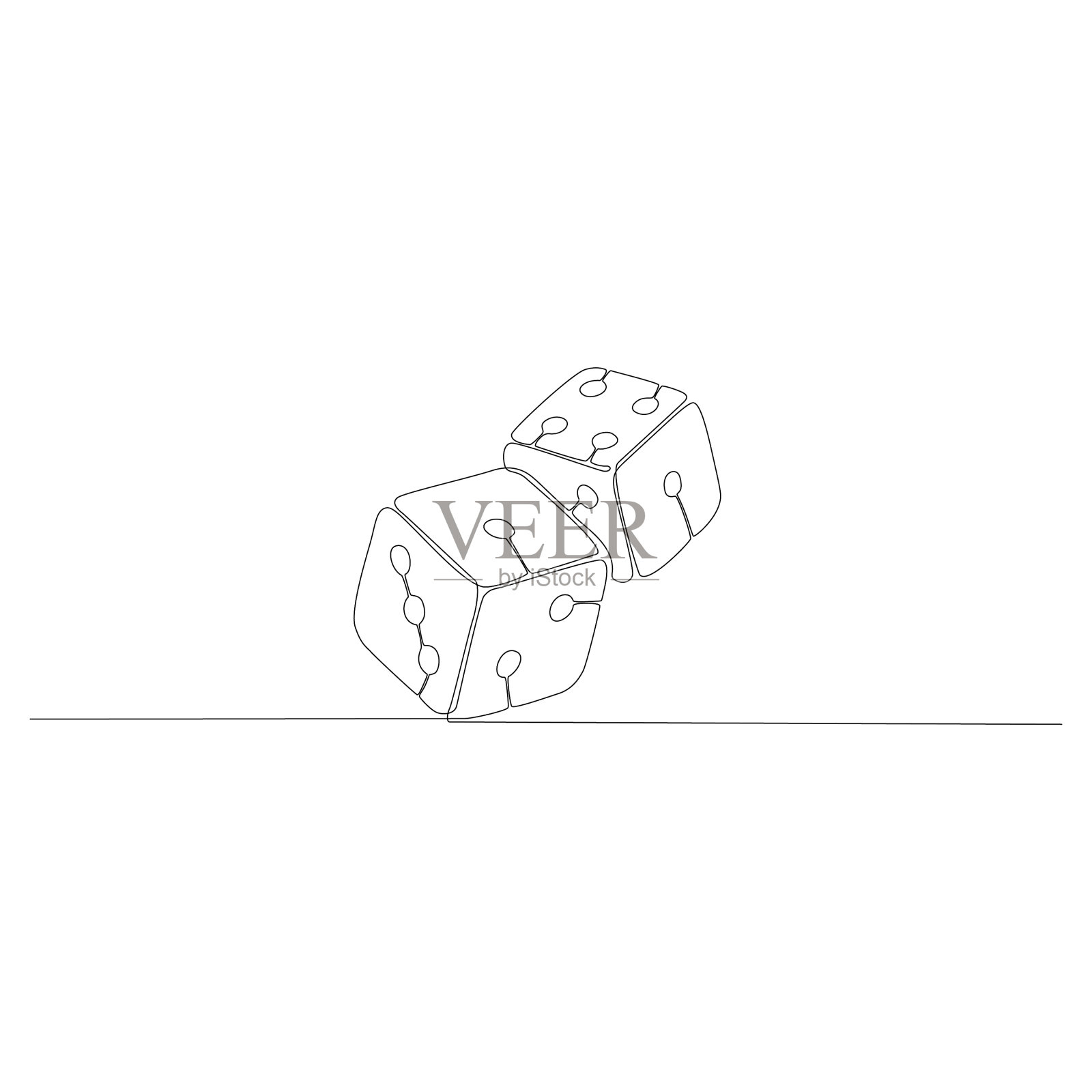 连续行二骰子设计元素图片