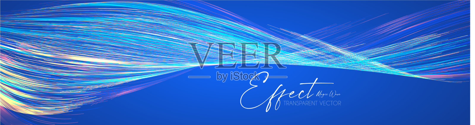 全息运动条纹光效应与流体插画图片素材