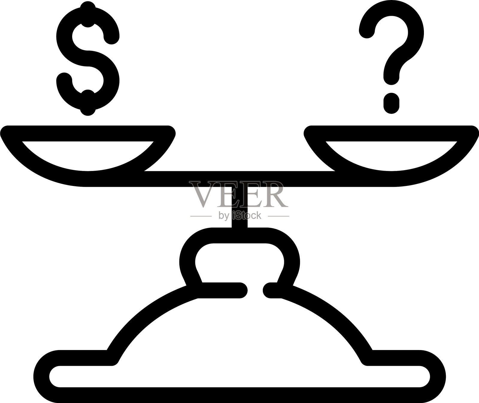 洗衣钱平衡图标大纲风格图标素材