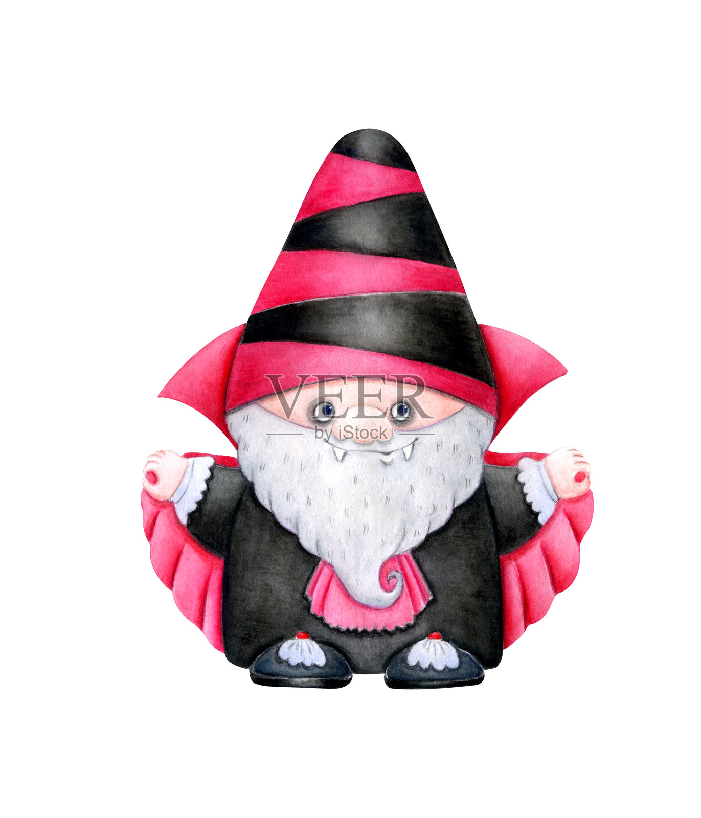 可爱的北欧gnome。插画图片素材