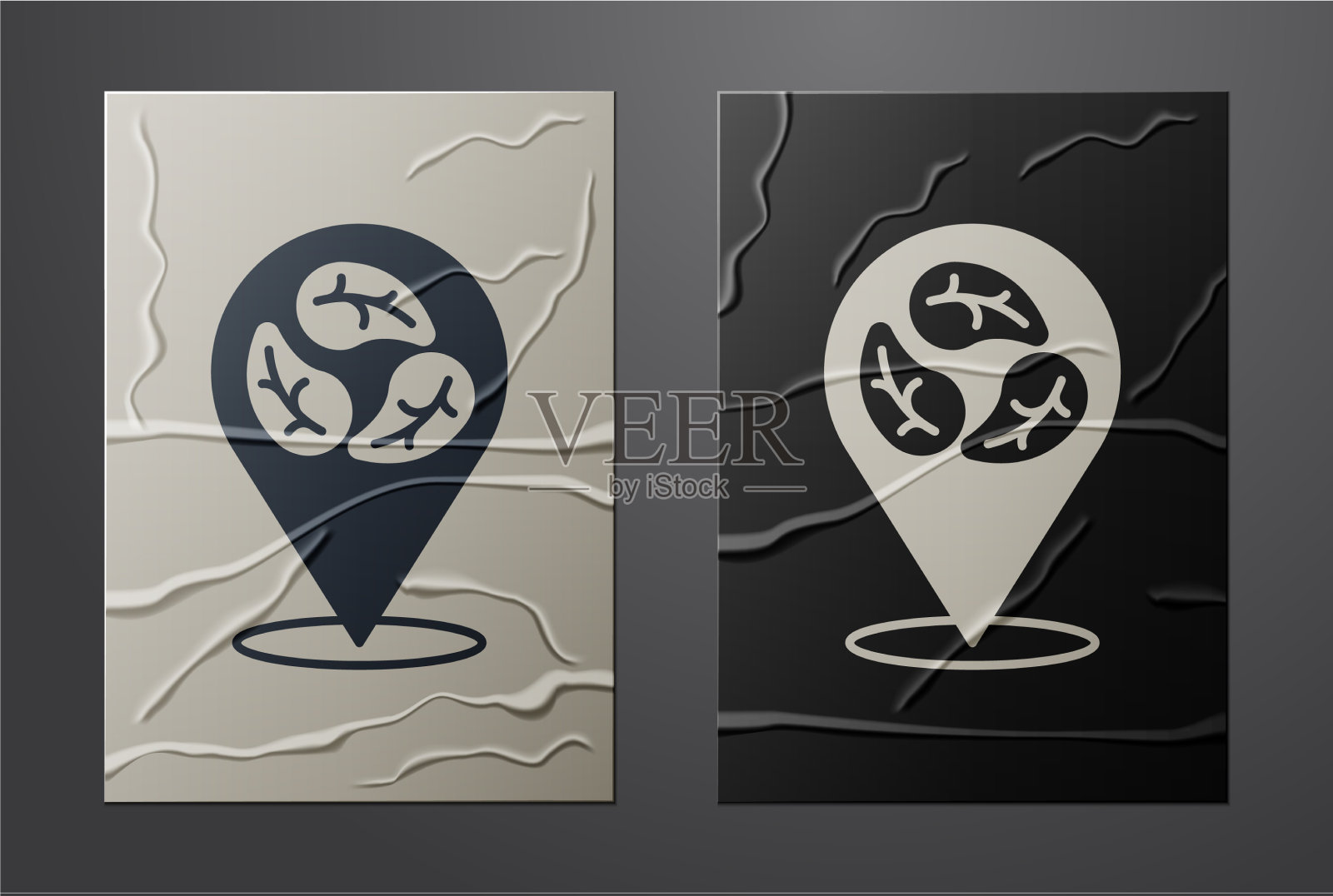 白色素食饮食图标孤立的白色图标素材