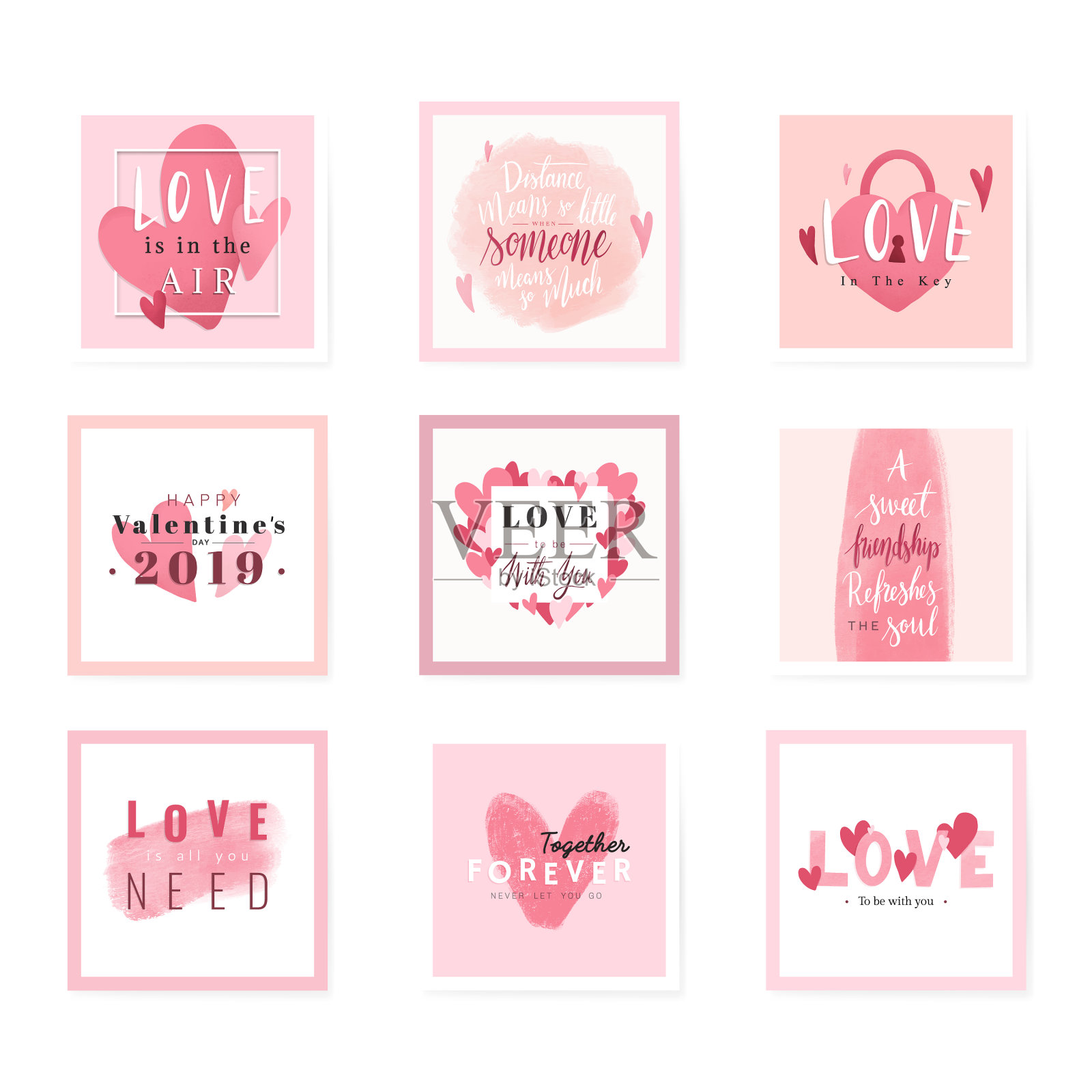 2月14日情人节插画图片素材