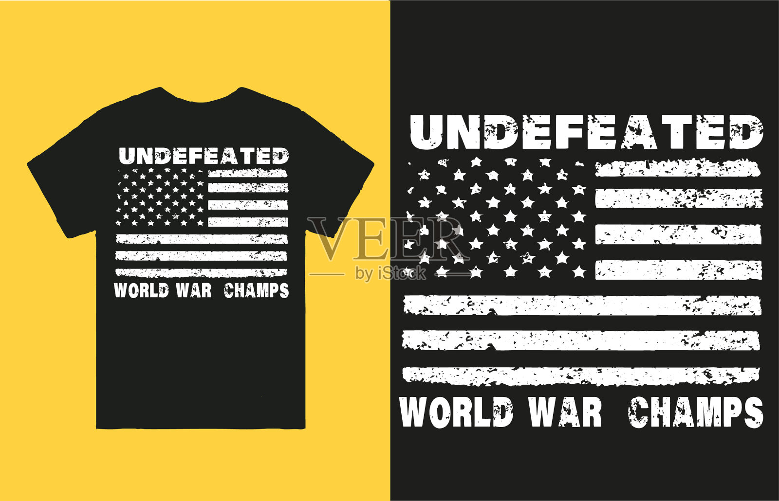 不败的世界大战冠军-国旗t恤设计插画图片素材