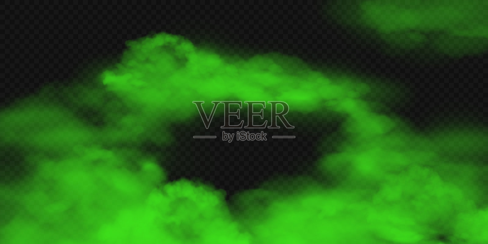 绿色有毒烟雾雾现实插画图片素材